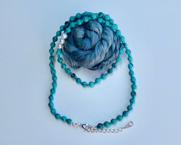 Collier "Turquoise" avec perles d'eau douce