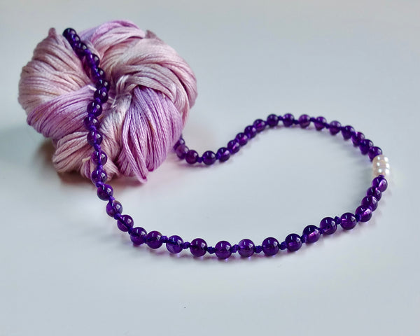 Collier "Purple" avec perles d'eau douce