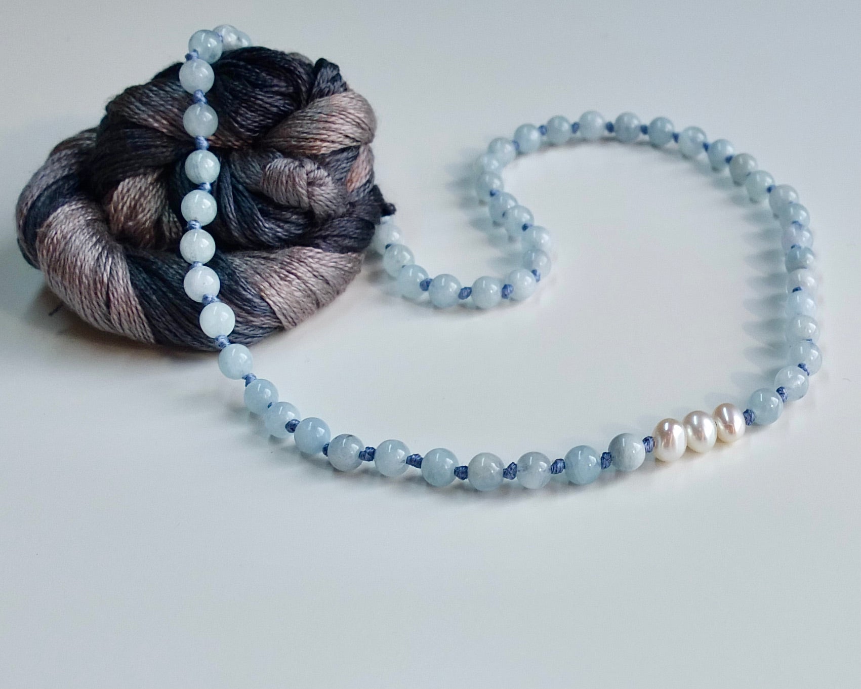 Collier "Marine" avec perles d'eau douce
