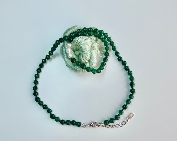 Collier "Jade" avec perles d'eau douce