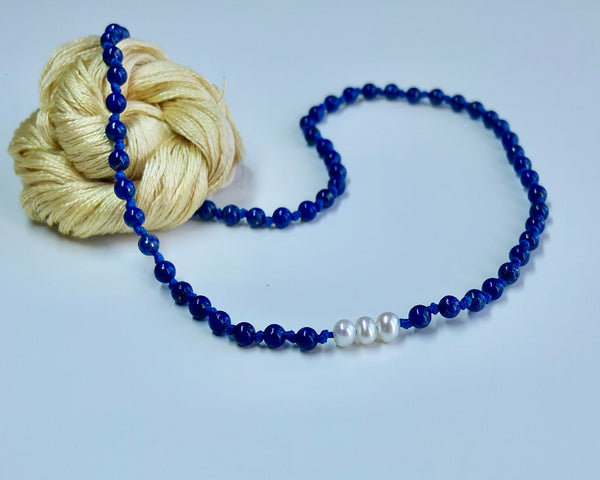 Collier "Lazuli" avec perles d'eau douce