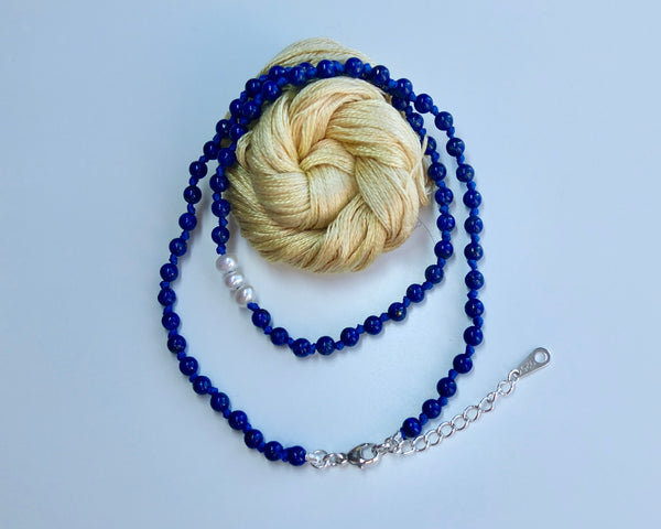 Collier "Lazuli" avec perles d'eau douce